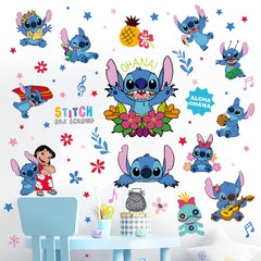 HeyAlpha Ohana Stitch wall sticker adds vibrant charm to kids' room and is easy to remove