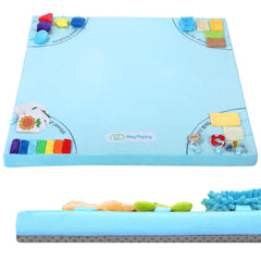 Heypappy baby play mat with four sensory zones for engaging early exploration.