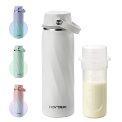 HEYTRIP breastmilk cooler front view showing a compact 20oz bottle for travel and work