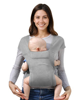 HEYVALUE baby carrier hybrid wrap-buckle design enables quick, secure carries for newborns to toddlers.