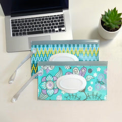Bohemia-inspired finish on HFHungkeong 3Pack Wipes Pouch adds style to daily moments.