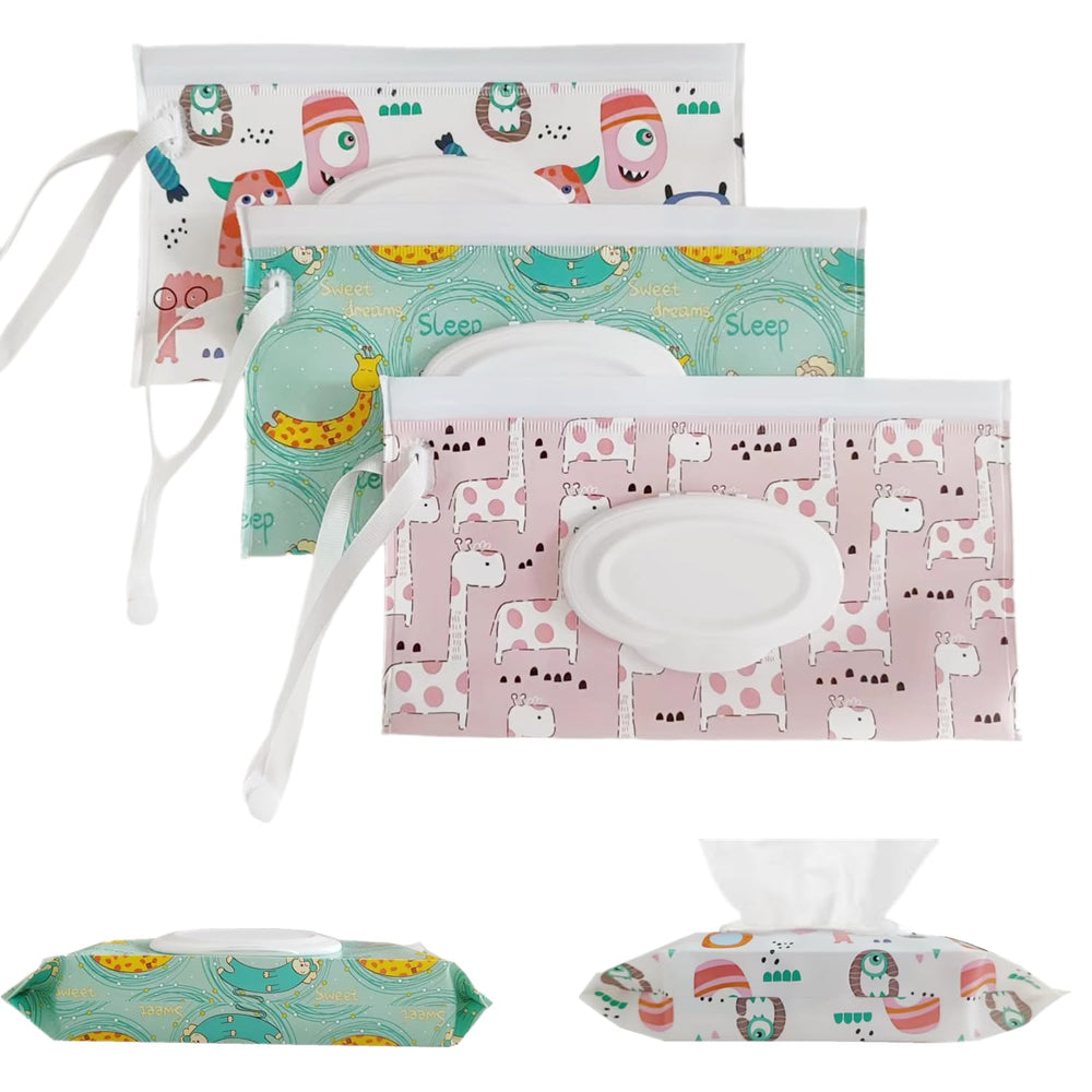 HFHungkeong 3Pack Wipes Pouch design for portable use and reuse.