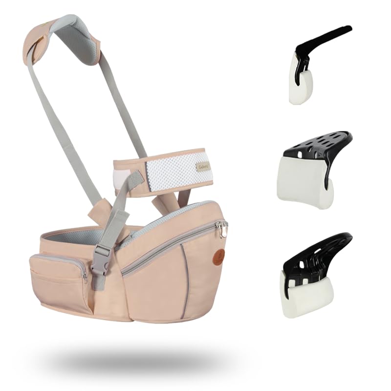 HHOCN baby hip seat carrier exterior view with durable twill fabric for daily use
