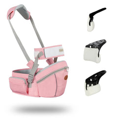 HHOCN baby hip seat carrier front view showing compact design and secure belt