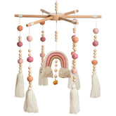HI BABY MONMENT crib mobile with colorful cotton balls promotes visual development