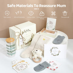 HI BABY MONMENT Teddy Bear Rattle soothing newborns during playtime.