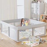 Hiaksedt baby playpen setup showing organized safe space for playtime