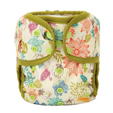 Hibaby Bloom one-size diaper cover with snaps for adjustable fit.