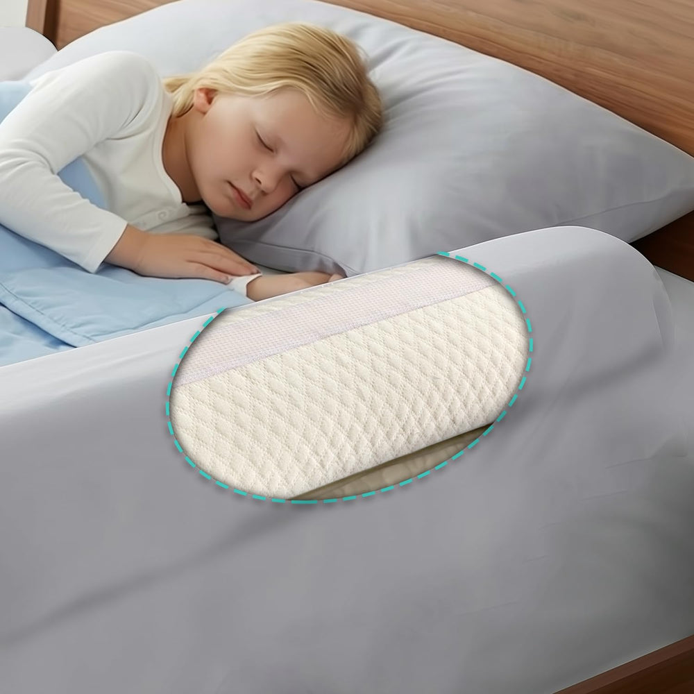 Hiccapop bed bumper for toddlers provides a soft barrier for safer sleep.