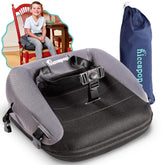 Hiccapop NeoBoost inflatable booster seat, portable for meals at home or on the go.