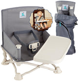 Hiccapop OmniBoost travel booster seat with folding frame for on-the-go meals