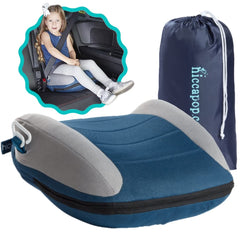 hiccapop UberBoost inflatable booster seat packed in its travel bag
