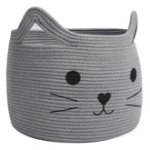 HiChen large woven basket in gray for blankets and towels, tidy living space.