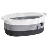 HiChen paw-print basket front view for pet item storage neatly.