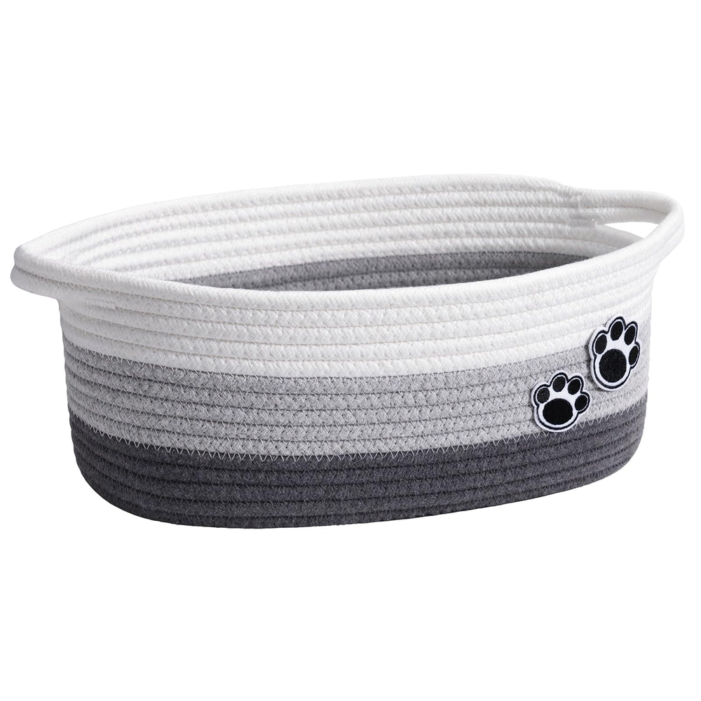 HiChen small dog toy basket with cat paw pattern for tidy toy storage