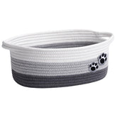 HiChen small dog toy basket with cat paw pattern for tidy toy storage
