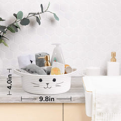 HiChen soft rope basket ideal for storing baby toys and skincare products.