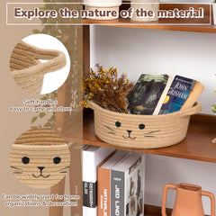 HiChen woven jute basket offers soft yet sturdy storage.