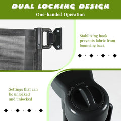 HIDOG one-hand operation with security lock for easy positioning.