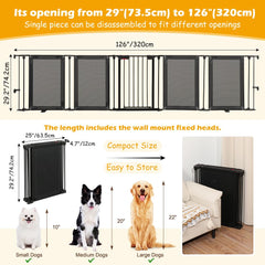 HIDOG dog gate with wall-mount kit included for a secure permanent barrier.