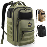 HighSpeedDaddy diaper backpack front view showing rugged, water-resistant exterior.