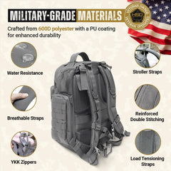 HighSpeedDaddy diaper bag backpack featuring laptop/tablet sleeve for work on the go.