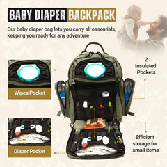 HighSpeedDaddy Ranger Green bag with insulated bottle storage for temperature control.