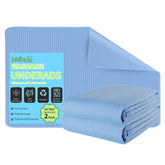 Hiiksolo blue encased-edge underpad for waterproof bed protection.