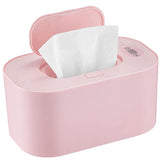 Hilitand baby wipes warmer with pink lid keeps wipes warm for quick changes.