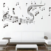 Hiluck music wall art notes notation decal on the wall adds vibrant inspiration.