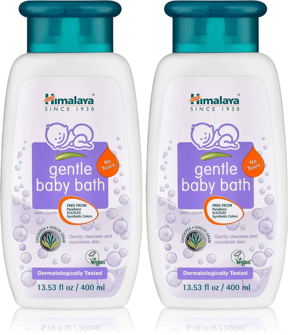 Himalaya Gentle Baby Bath bottle front showing tear-free gentle cleansing for sensitive skin