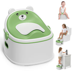 Himold 3-in-1 potty trainer with bear design supports growing potty skills at home.