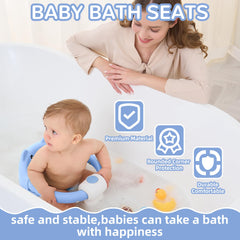 Himold baby bath seat with foldable arms enables easy sit-down transitions.