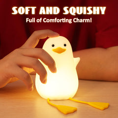 Hinittey silicone duck lamp with dimmer for cozy rooms