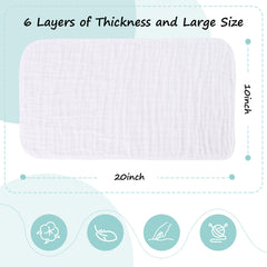 HIPHOP PANDA large burp cloth 20x10 inches protects outfits during spills