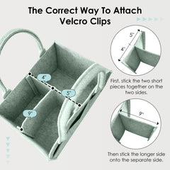HIPHOP PANDA diaper caddy with removable divider for customized storage