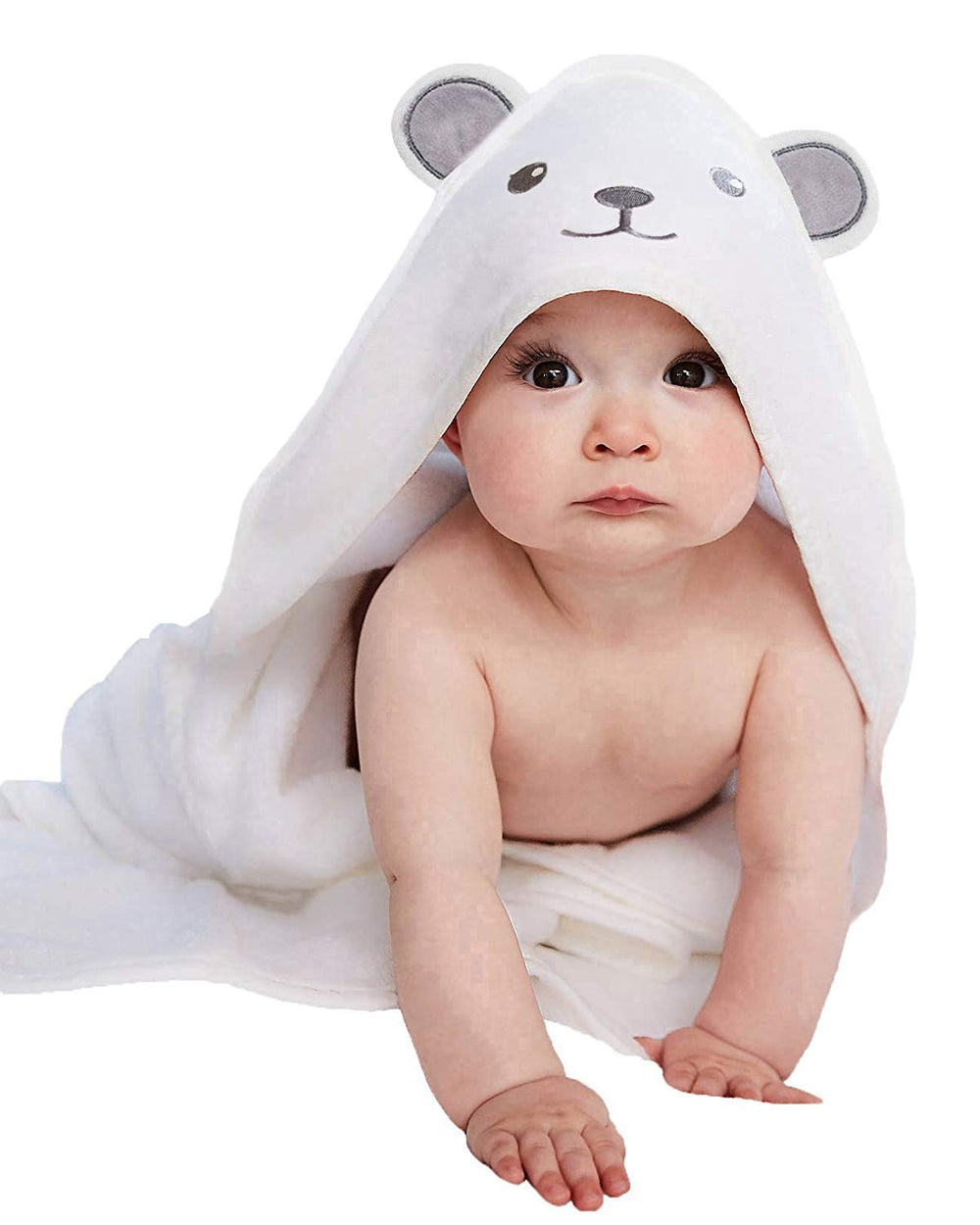 HIPHOP PANDA hooded towel with bear ears dries newborn gently after bath