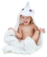 HIPHOP PANDA hooded towel with bear ears keeps newborn warm and dry after bath