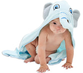 Hiphop Panda hooded towel with blue bear ears keeps baby warm after bath