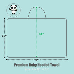 HIPHOP PANDA unicorn design hooded towel ideal for cozy post-bath snuggles