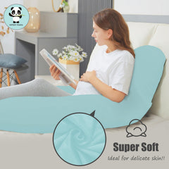 HIPHOP PANDA ice blue removable cover keeps pillow clean and fresh.