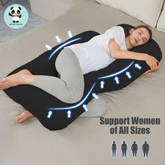 HIPHOP PANDA side-sleep alignment pillow promotes stable sleeping position.