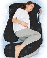 HIPHOP PANDA U-Shaped Pillow side view provides full body support for comfortable sleep
