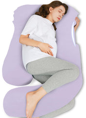 HIPHOP PANDA U-shaped pregnancy pillow highlighting ergonomic full-body support.