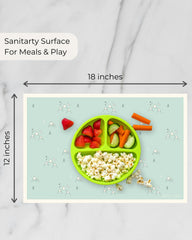 Hippypotamus disposable placemats blush design reduce mess while easy cleanup