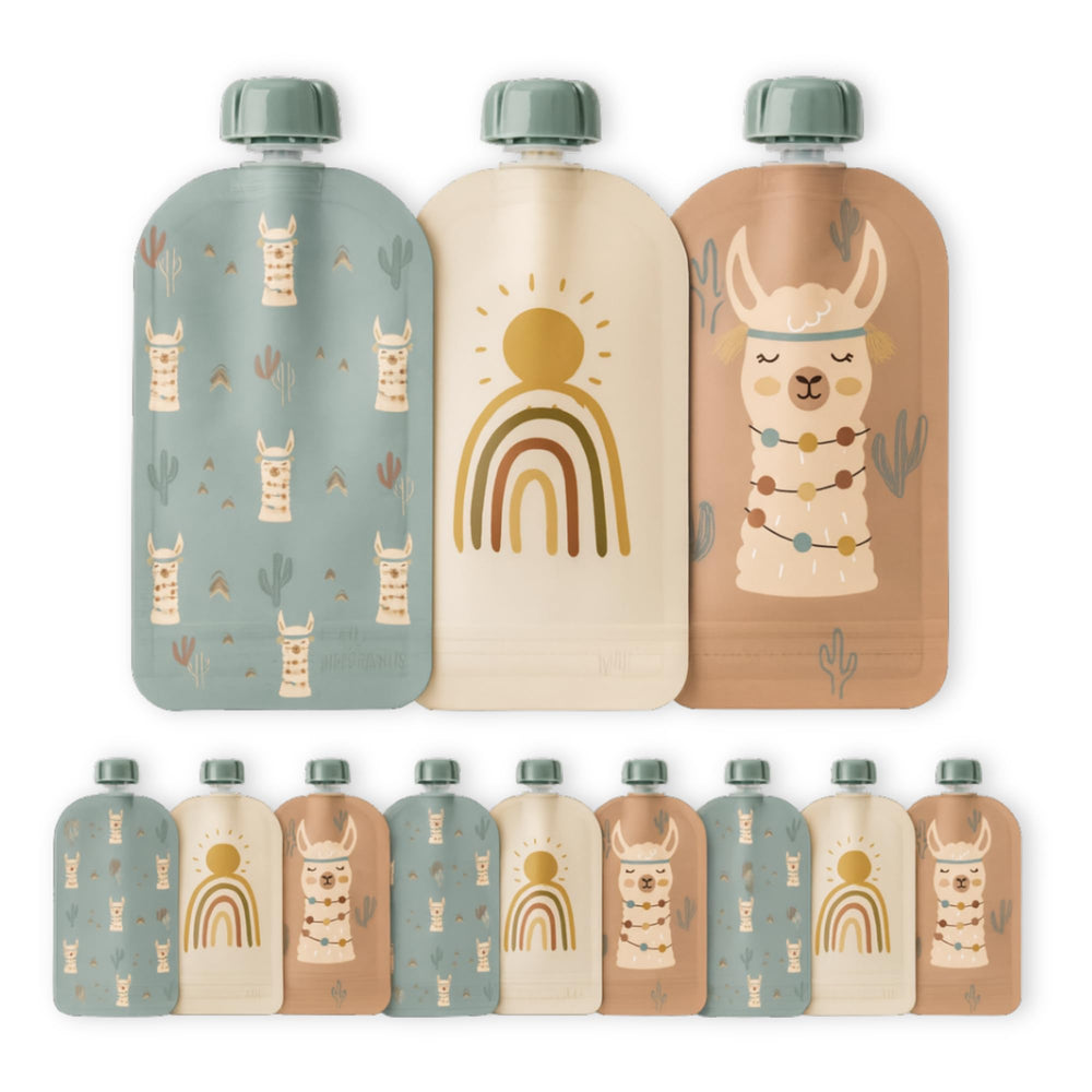 Hippypotamus reusable pouch with zipper closure keeps meals tidy.