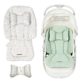 HitTopss head and body support insert cradles newborns securely during car rides