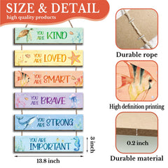 HIWERAN watercolor ocean decor adds soft color and inspiration to teens' bedrooms.