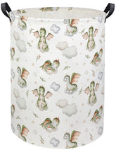 HIYAGON baby laundry basket with butterfly hamper, stylish nursery storage.