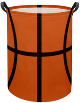 HIYAGON basketball-pattern laundry hamper with easy-to-grab handles.